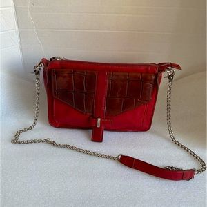 Kelsi Dagger leather chain crossbody purse